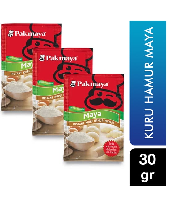 Pakmaya Instant Kuru Hamur Mayası 10 Gr X 3'lü Poşet