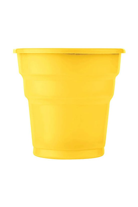 Roll-up Plastik Meşrubat Bardağı Sarı 180cc-7oz 25 Adet