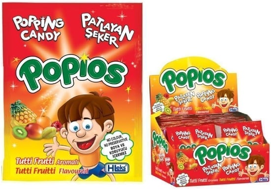 Hleks Popios Candy Karışık Meyve Aromalı Patlayan Şeker 4gr 40'lı