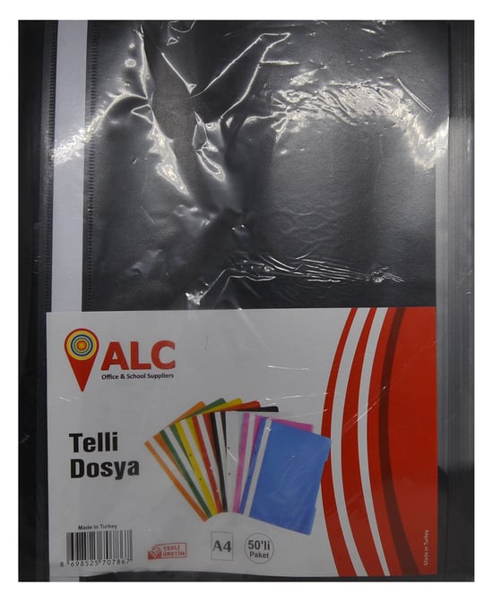 Alc Telli Dosya 50'li Paket Siyah