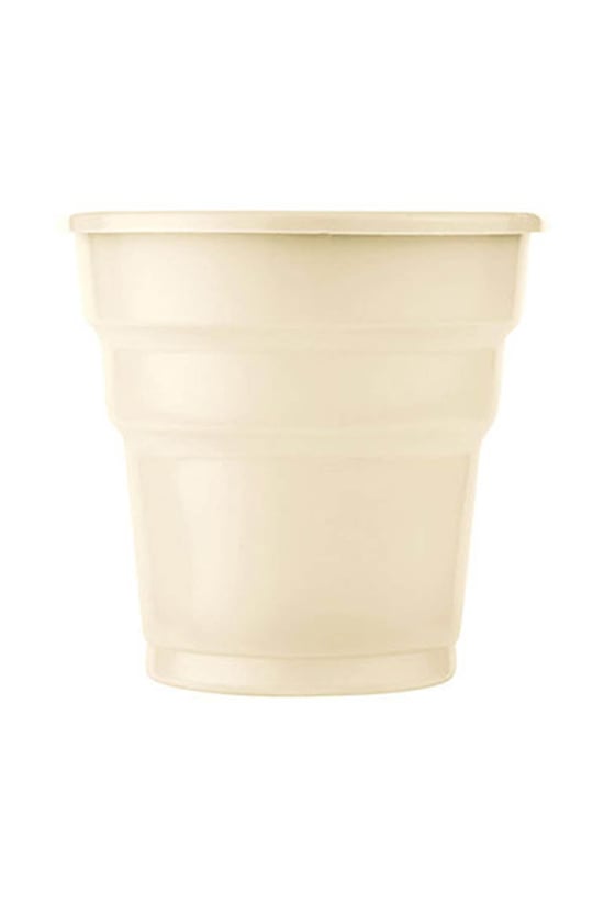 Roll-up Plastik Meşrubat Bardağı Krem 180cc-7oz 25 Adet