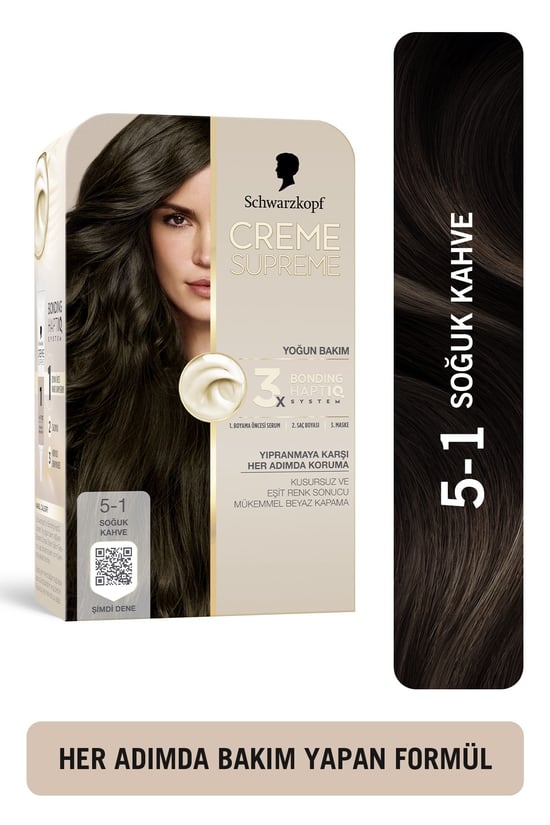 Schwarzkopf Creme Supreme 5-1 Soğuk Kahve Kadın Saç Boyası