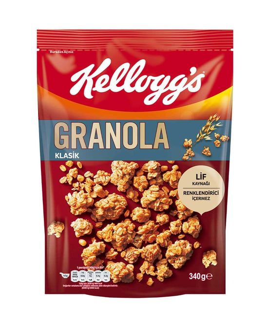 Kellogg's Klasik Granola 340 Gr,%56 Yulaf İçerir,lif Kaynağı,kahv