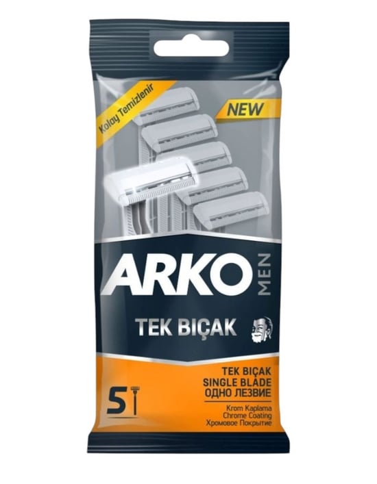 Arko Men Tek Bıçak Tıraş Bıçağı 5'li Poşet