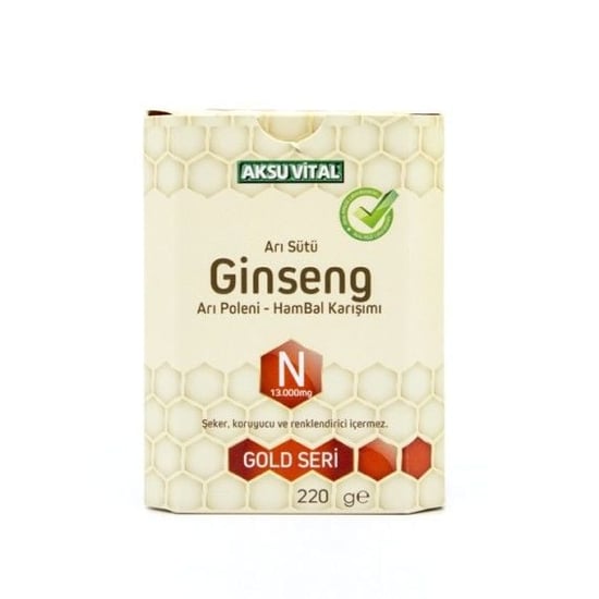 Aksuvital Ginsengli Arı Sütü Bal Polen 13.000 Mg