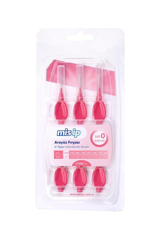 Mis İp U Tipi Arayüz Fırçası Pembe 0,40