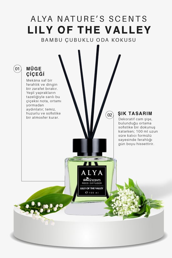 Alya Nature's Scents Lilly Of The Valley Bambu Çubuklu Oda Kokusu - Müge Çiçeği Kokusu