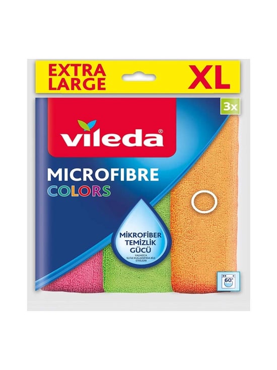 Vileda Mikrofiber Colors Temizlik Bezi 3'lü Eko Paket