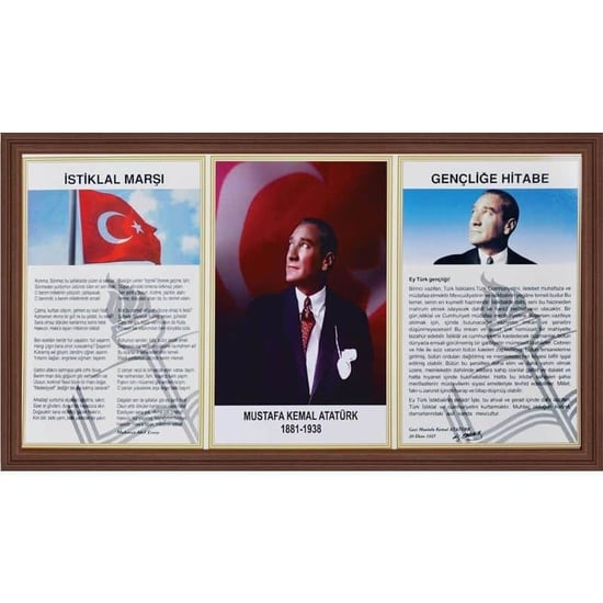 3'lü Milli Levha (mdf Çerçeve) - 45x90cm