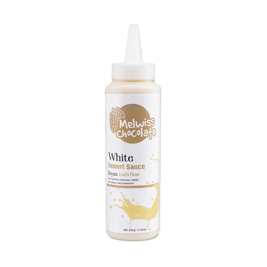 Melwiss Chocolate White Dessert Sauce (beyaz Tatlı Sosu) 330 Gr