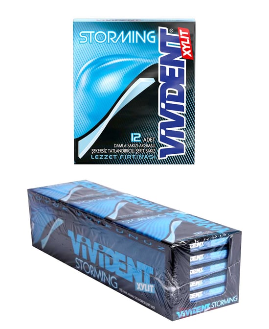 Vivident Storming Damla Sakızı Aromalı Sakız 33gr X 18'li Paket