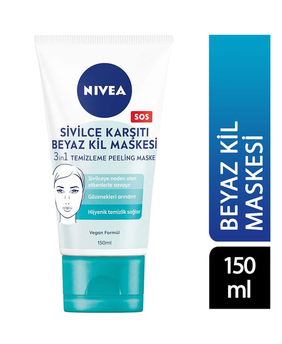 Nivea Yüz Maskesi 150 ml 3'ü 1 Arada Beyaz Kil