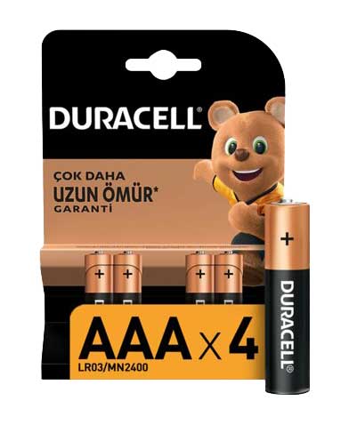 Duracell Aaa Alkalin İnce Kalem Pil 4'lü