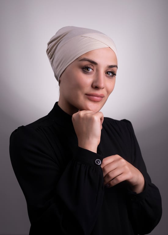 Hürrem Bone Bej Pratik Hazır Geçmeli İç Bone Viskon Kumaş Çapraz Tek Bantlı 3004_12
