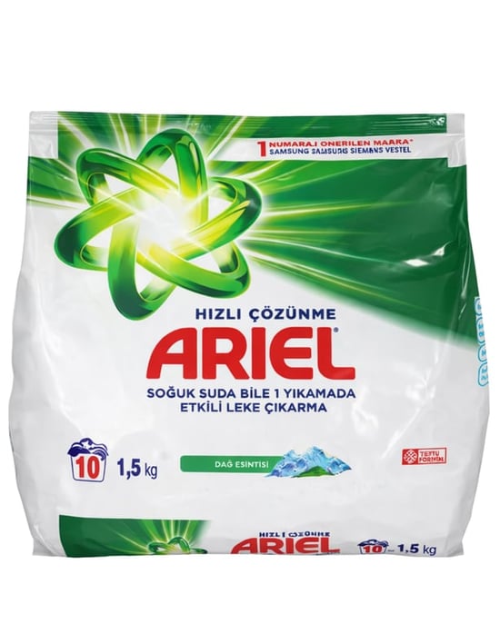 Ariel Toz Çamaşır Deterjanı 1,5 Kg 10 Yıkama Dağ Esintisi