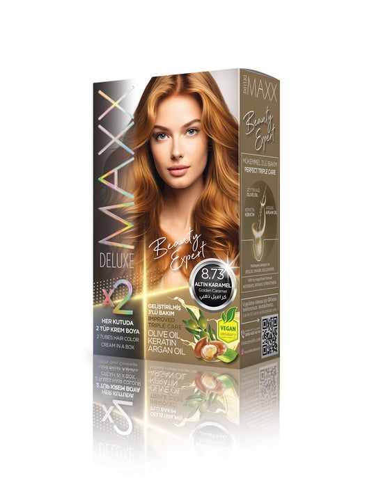 Maxx Deluxe Beauty Expert Set Saç Boyası 8.73 Altın Karamel