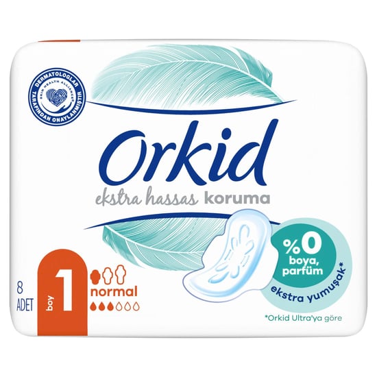 Orkid Normal Ekstra Hassas Koruma No.1 Hijyenik Ped 8'li
