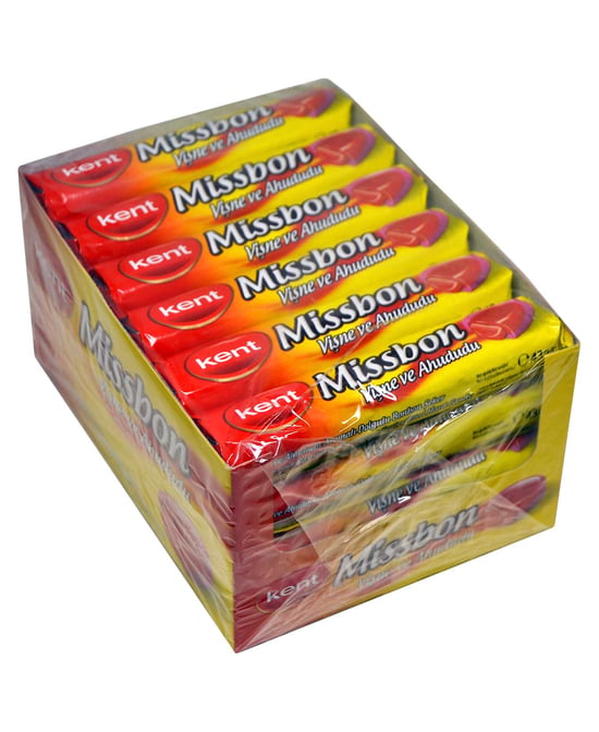 Missbon Şeker 43 gr 24'lü Paket Vişne & Ahududu Aromalı
