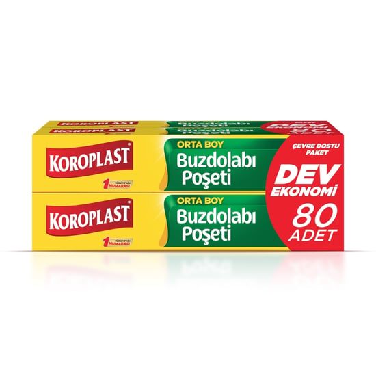Koroplast Orta Boy Buzdolabı Poşeti 80’li Ekonomik Paket