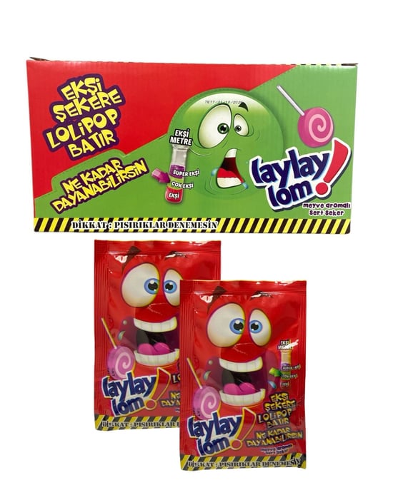 Laylaylom Ekşi Klasik Meyve Aromalı Lolipop 14gr 36'lı