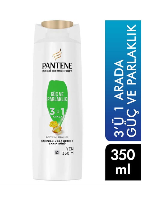 Pantene Şampuan 350 Ml 3'ü 1 Arada Güç & Parlaklık