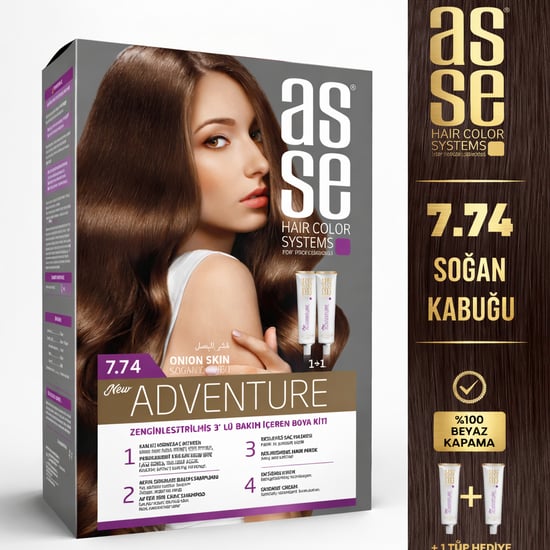 Asse Set Saç Boyası No: 7.74 50+50 Ml Soğan Kabuğu