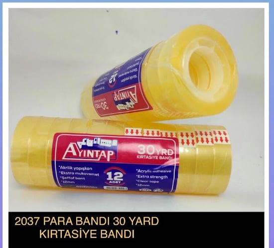 Ayıntap Para Bantı 30yard 12mm Kırtasiye Bantı