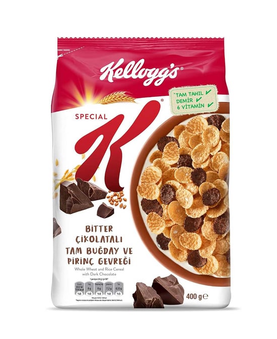Kellogg's Special K Bitter Çikolatalı Kahvaltılık Tam Buğday ve P