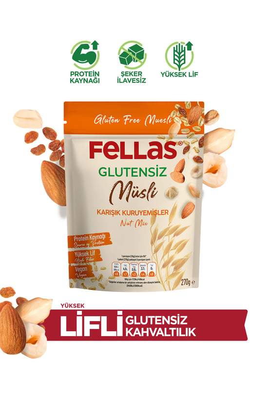 Glutensiz Müsli - Karışık Kuruyemişli (270 G)