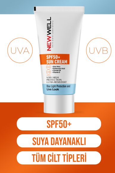 New Well Güneş Kremi Spf50+ Mavı İsık 50 Ml