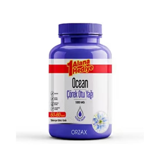 Ocean Çörek Otu Yağı 1000 Mg 60 + 60 Kapsül