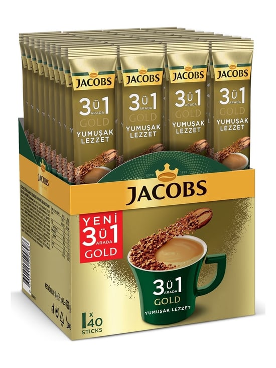 Jacobs Gold Yumuşak Lezzet 3 Ü 1 Arada 18 Grx 40'lı Paket Çözünebilir Kahve
