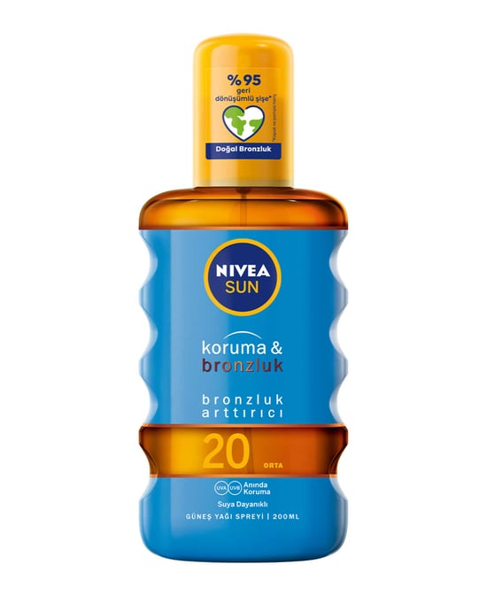 Nivea Sun Koruma&Bronzluk Sprey Güneş Yağı SPF 20 Orta 200 ml