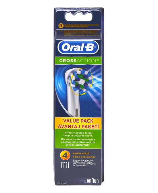 Oral-b Şarjlı Diş Fırçası Yedek Başlık 4'lü Cross Action