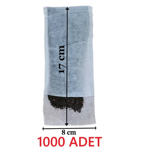 Çay Bitki Çayı Demleme Filtresi Boş Demlik Poşeti Galoşu Bonesi 8x17 Cm 1000 Adet Ev Otel Cafe Horeca