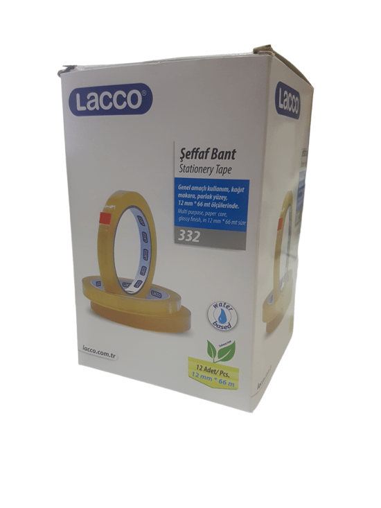 Lacco Şeffaf Bant 12x66mm 12'li