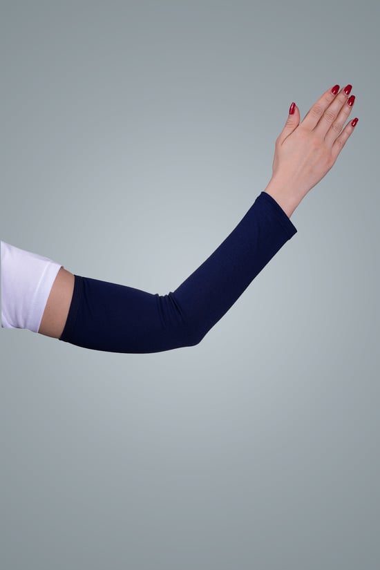 Hürrem Bone Lacivert Tesettür Kolluk Viskon Kumaş Düz 1001_02