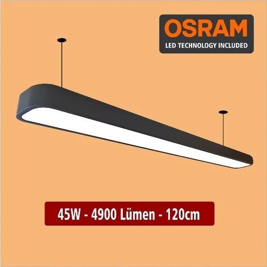 45 Watt Lineer Armatür Beyaz Işık-4900 Lümen-120 Cm