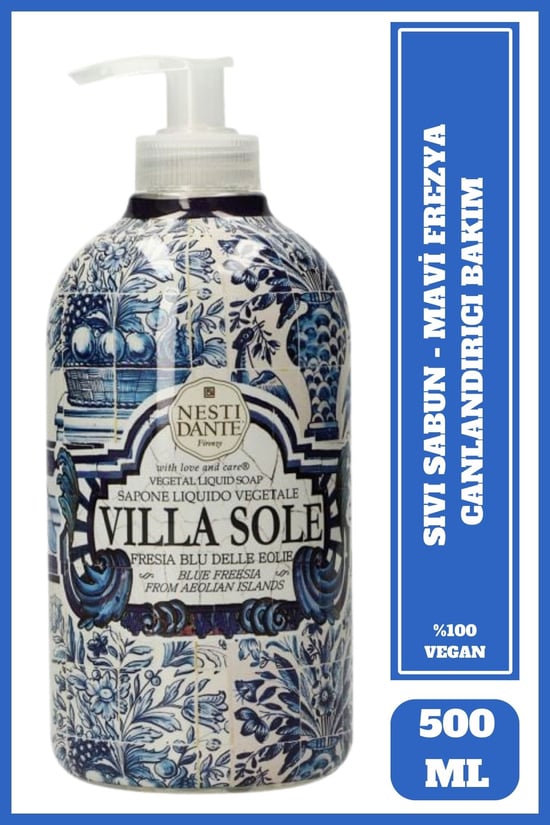 Villa Sole Fresia Blu Delle Eoilie Frezya Çiçeği Antioksidan Özellikli Sıvı Sabun
