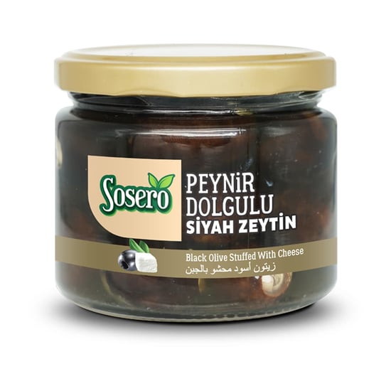 Sosero Peynir Dolgulu Siyah Zeytin 290 Gr