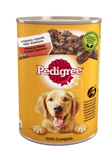 Pedigree Konserve Biftekli Köpek Maması 400 Gr 24'lü