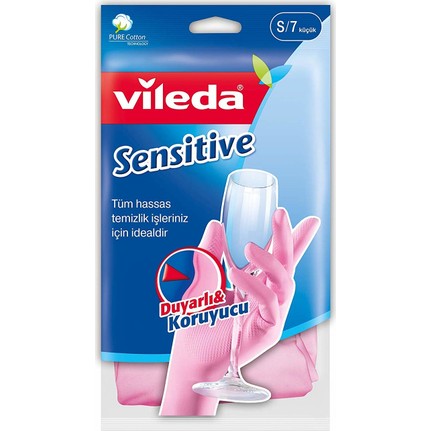 Vileda Sensitive Temizlik Eldiveni Orta 12'li Koli