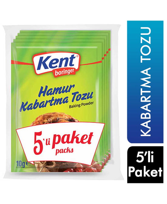 Kent Boringer Hamur Kabartma Tozu 5'li Ekonomik Paket