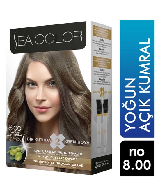Sea Color Saç Boyası 8.00 Yoğun Açık Kumral