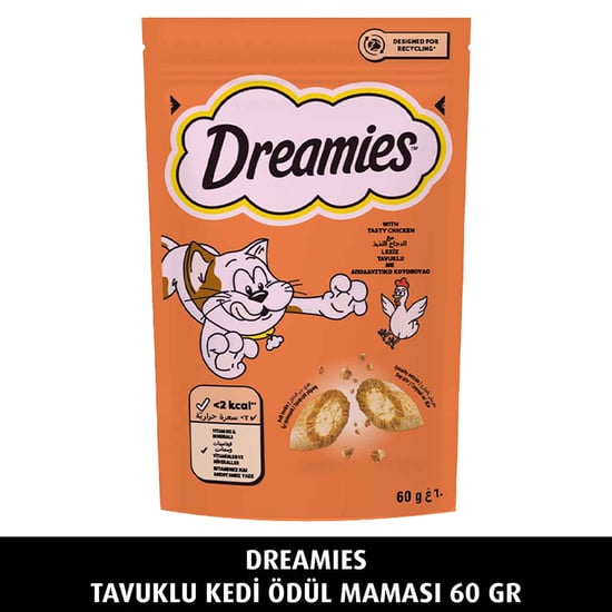 Dreamies Tavuklu Kedi Ödül Maması 60 Gr
