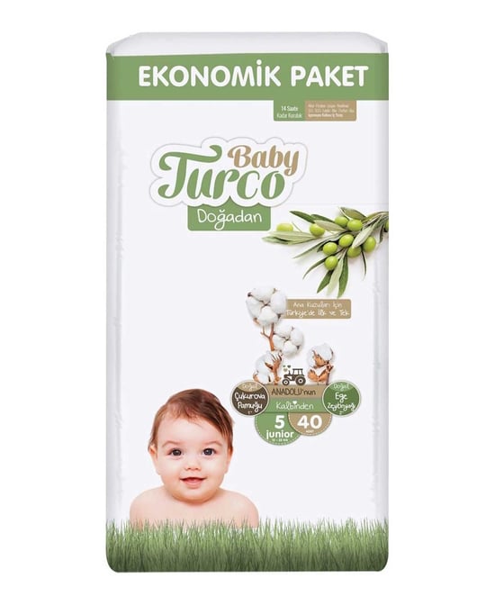 Baby Turco Doğadan Eko Bebek Bezi No:5 40'lı