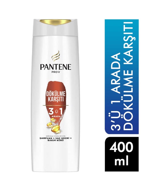 Pantene Şampuan 400 ml 3'ü 1 Arada Dökülme Karşıtı