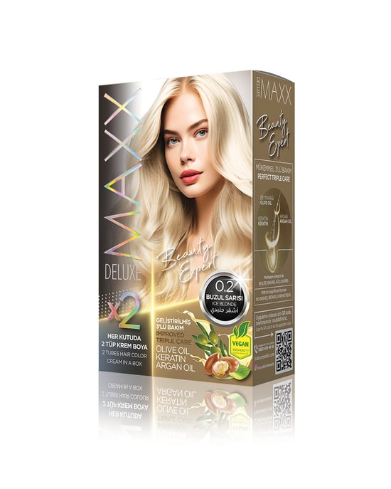 Maxx Deluxe Beauty Expert Set Saç Boyası 0.2 Buzul Sarısı