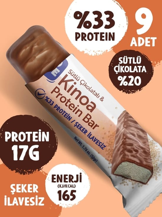 Trio Move %33 Protein Bar Kinoa ve Sütlü 50 Gr *9'lu