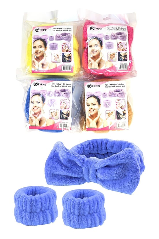 Peluş Bileklik + Makyaj Ve Banyo Bandı Seti
